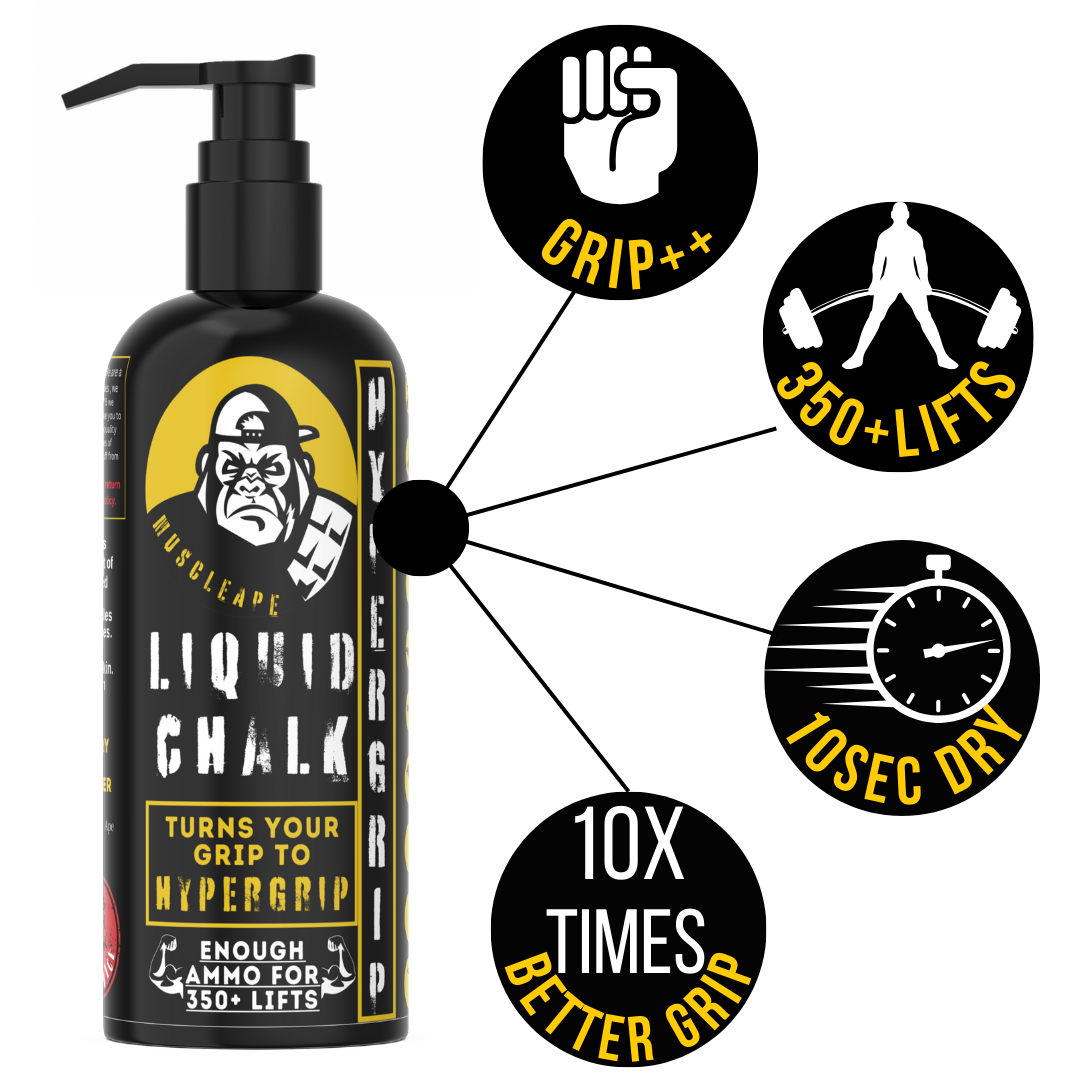 Muscle Ape Liquid Chalk 500ml for Better Grip. Liquid chalk for all types of sports which require a strong grip.