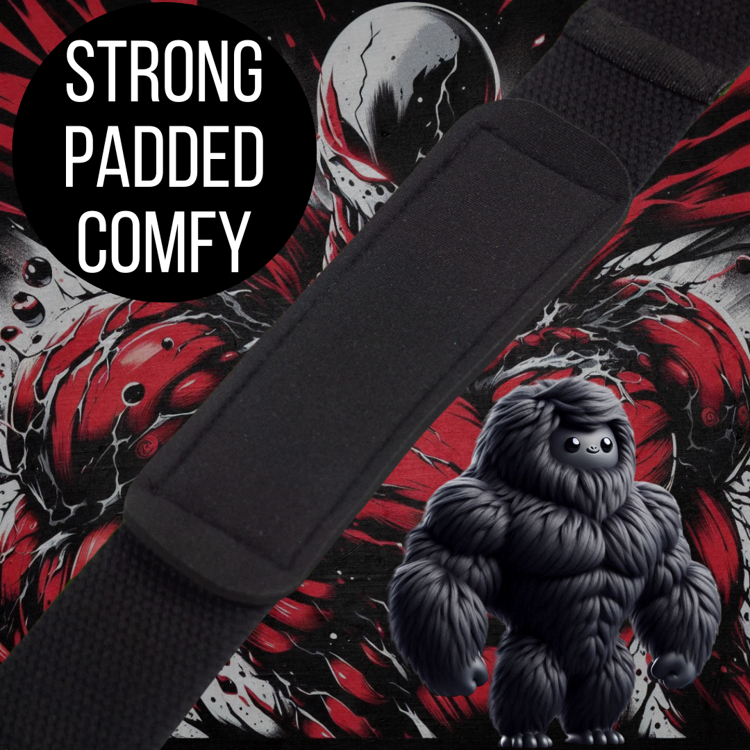 Muscleape Weight Lifting Straps Beast Mode Red & Black Wrist Supporter For Gym. Gym Accessories Men & Women.