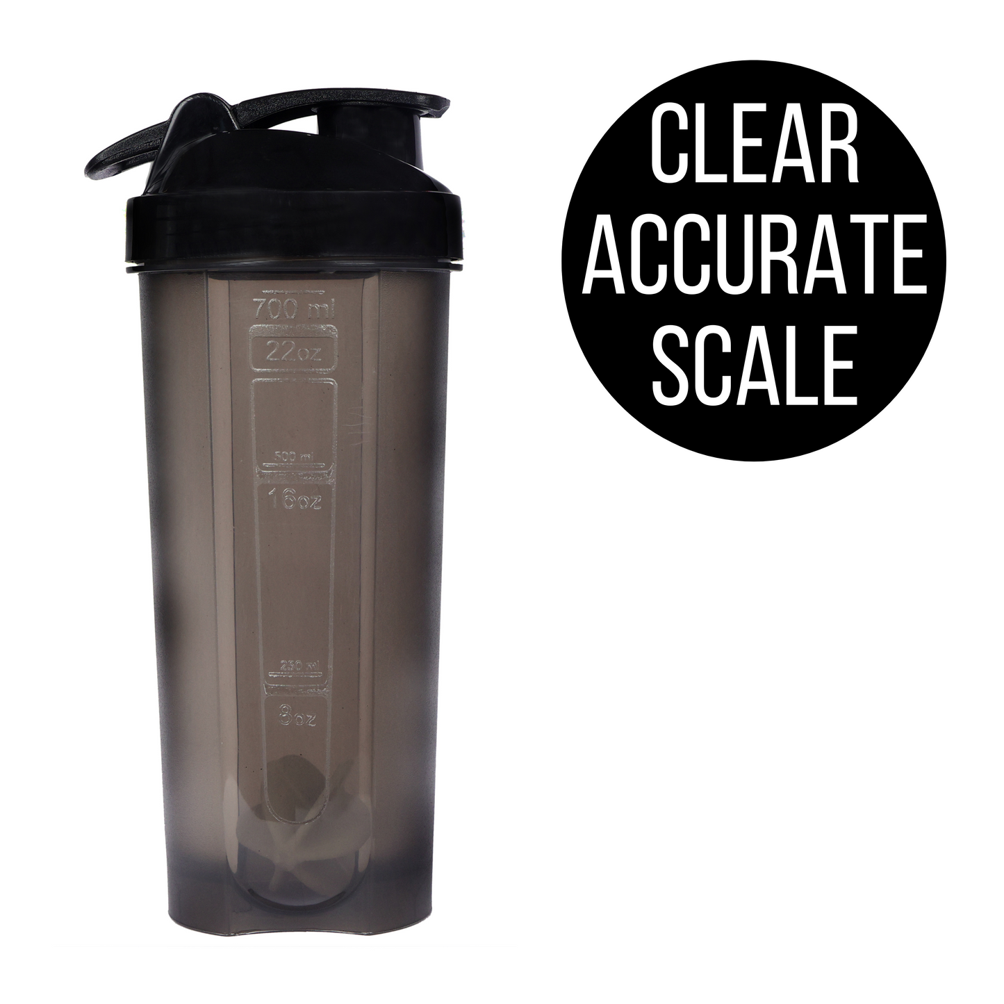 Muscleape Gym Typhoon Shaker Bottle 700Ml 100% Leakproof Guarantee Sipper Bottle Ideal For Protein,Preworkout And Bcaas,Bpa Free Material-Black