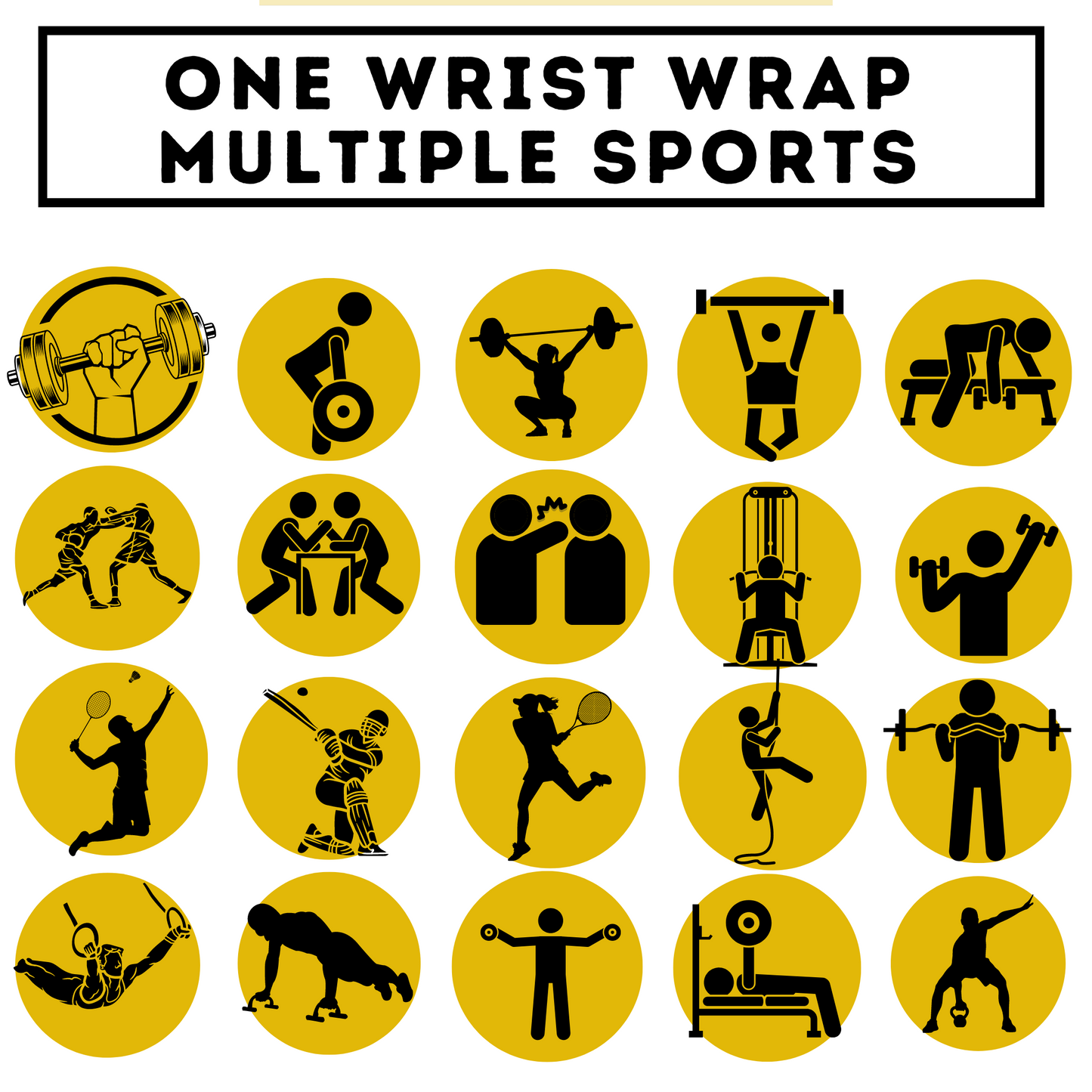 Muscleape Wrist Support Wraps for Gym|  For Powerlifters, Bodybuilders and Other Strength Athletes| 20X3 Inches with Thumb Loop