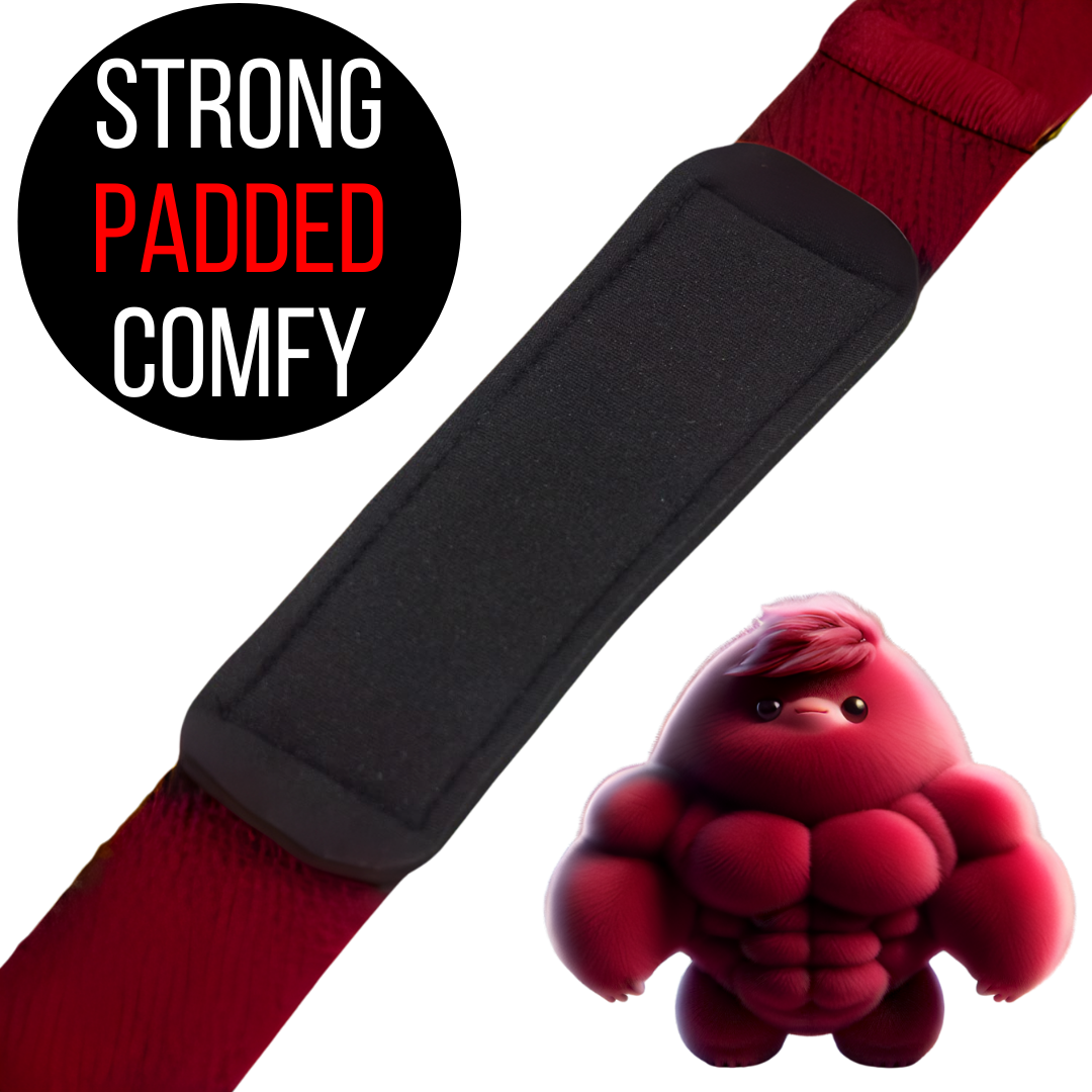 Muscleape Weight Lifting Straps Beast Mode Red Colour Wrist Supporter For Gym. Gym Accessories Men & Women.