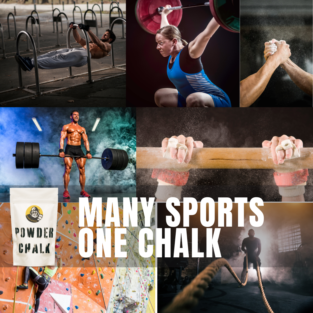 Muscleape Chalk Powder for Superior Grip. 200gm Premium Chalk for Weightlifting, Powerlifting, Calisthenics and Other Sports