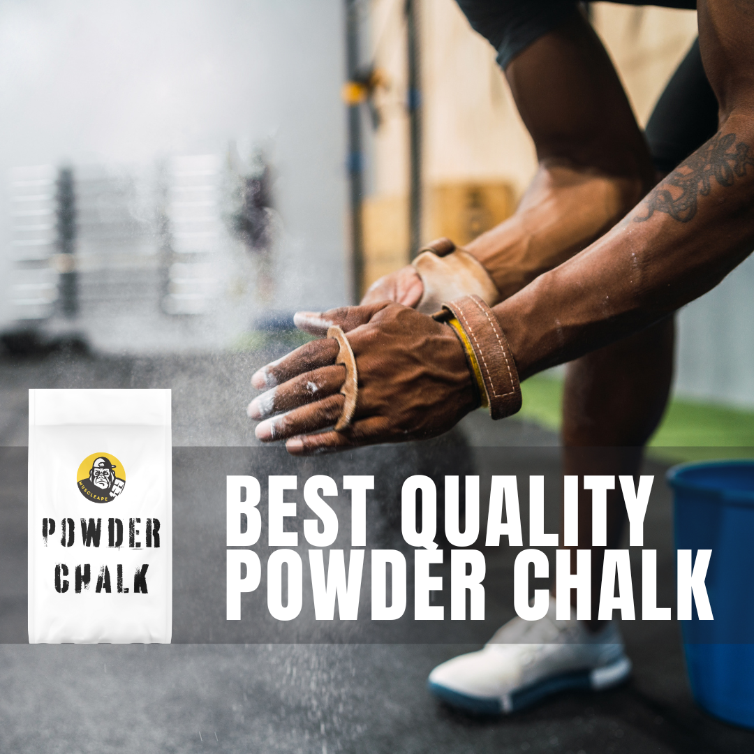 Muscleape Chalk Powder for Superior Grip. 500gm Premium Chalk for Weightlifting,Bodybuilding Powerlifting, Calisthenics and Other Sports.